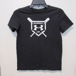 (PRICE IS FIRM!)Under Armour Baseball Themed Design, Kids, Short Sleeve Tshirt